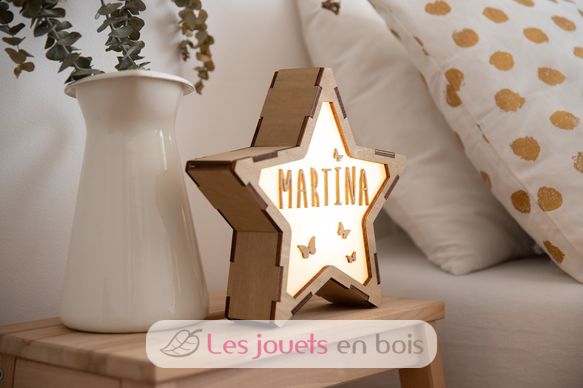 Estrella luminosa personalizable de madera VINTIUN1 Vintiun 7