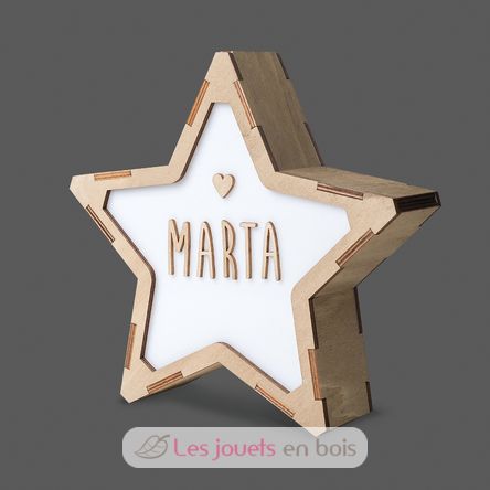 Estrella luminosa personalizable de madera VINTIUN1 Vintiun 8