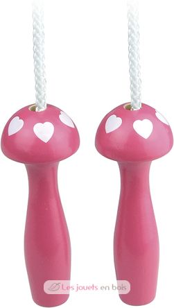 Cuerda de saltar rosa corazón blanco V3006F-3345 Vilac 1