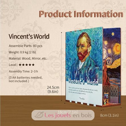 Book Nook El mundo de Vincent T-TQ113 Tonecheer 5
