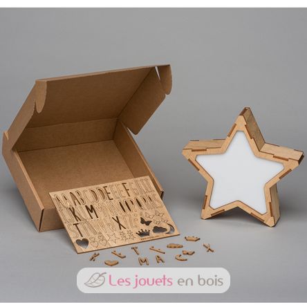 Estrella luminosa personalizable de madera VI-ES14USBC Vintiun 5