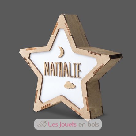 Estrella luminosa personalizable de madera VI-ES14USBC Vintiun 6
