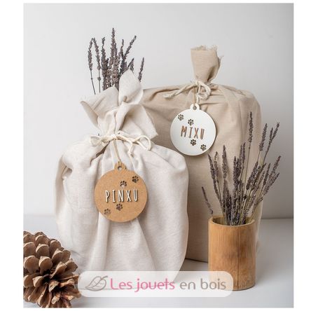 Adorno bola de madera personalizable con huellas VI-BN20 Vintiun 5