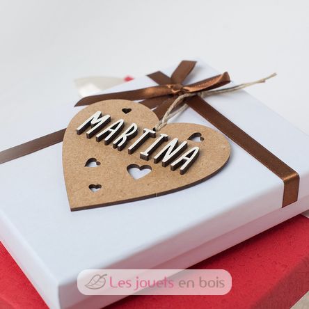 Adorno corazón de madera personalizable VI-CR10 Vintiun 4