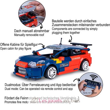Coche deportivo Citroën C4 WRC 329 piezas C51078W CaDA 4
