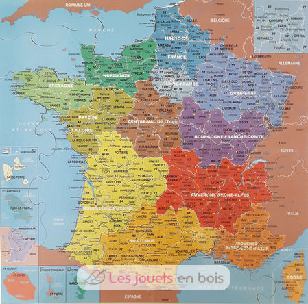 Mapa de los departamentos de Francia K80-100 Puzzle Michèle Wilson 2