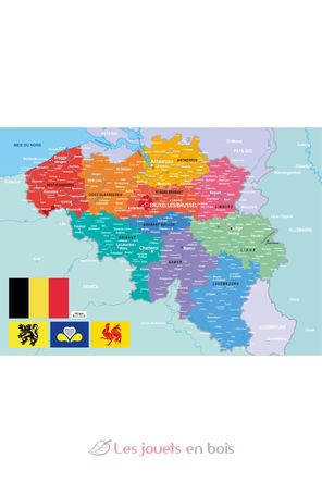 Mapa de Bélgica W83-24 Puzzle Michèle Wilson 3