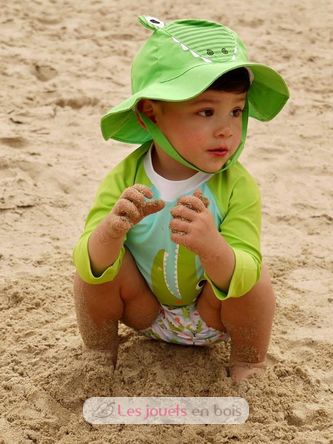 Camisa y gorro de cocodrilo (6-12M) EFK-122-010-020 Zoocchini 4