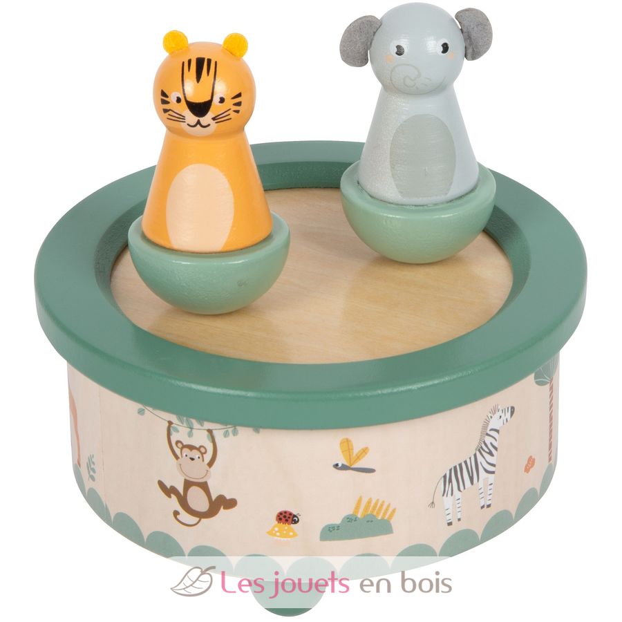 Small Foot Trompo Zumbador De Hojalata – Juguete De Madera Con Sonido Y Base De Goma, Ideal Para Desarrollar La Motricidad Fina Desde Los 3 Años